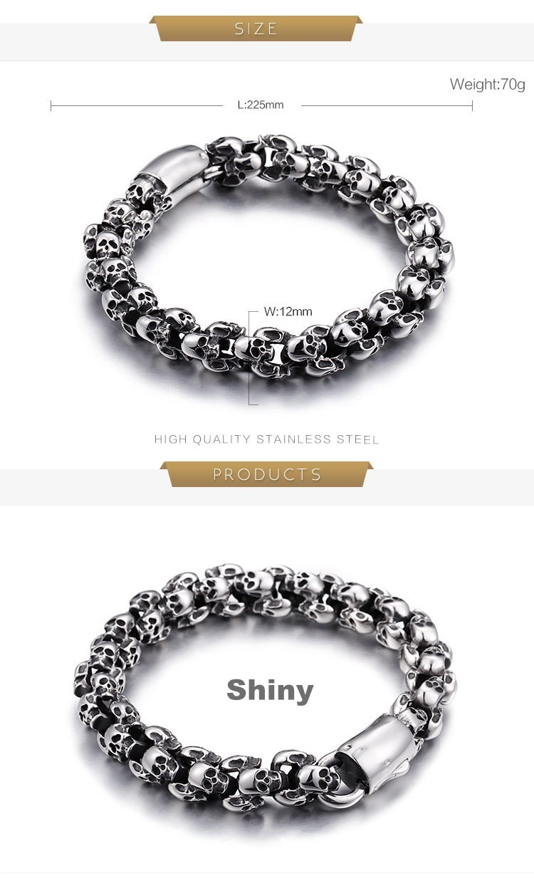 Men's Skulls Shaped Bracelet