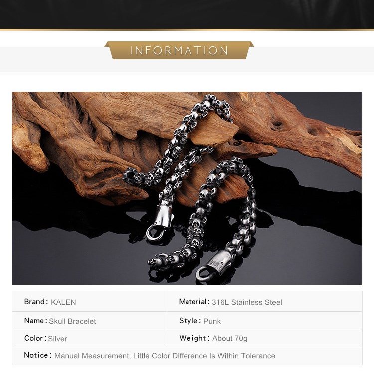 Men's Skulls Shaped Bracelet