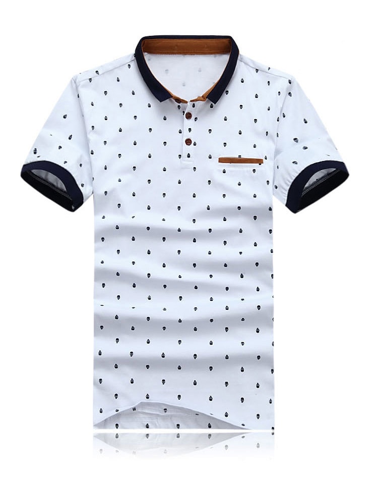 Men's Skull Print Polo